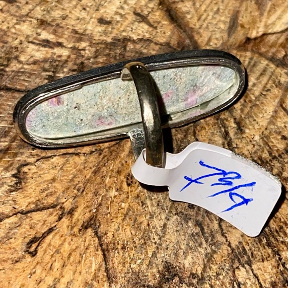 Oversize Ruby Fuschite Ring Size 7 3/4 - Picture 5 of 6